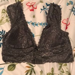 Grey lace bralette